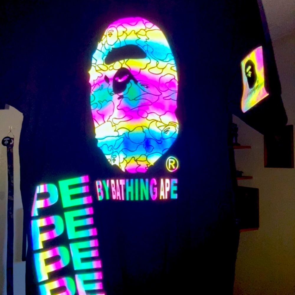 Holographic Bape Reflective T